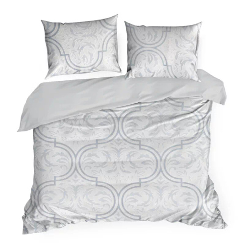 Flano 5 Velours-Bettwäsche, Euro-Vorhang-Ornamente, grau