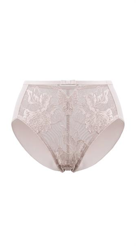 Figi Marissa Unikat puderrosa, bestickt, elegant, hoher Bund