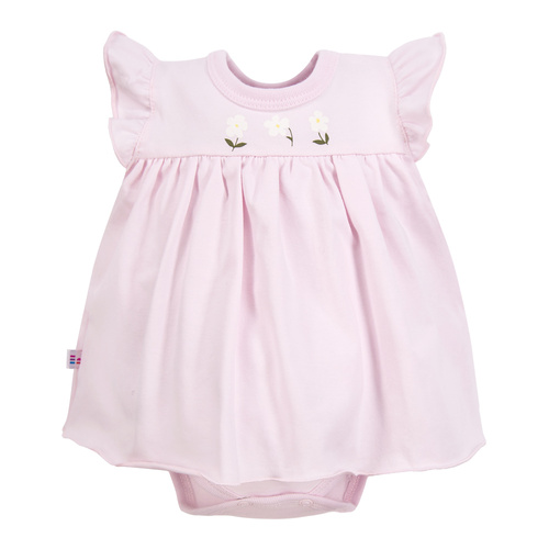 Kurzarm-Bodykleid Meadow Eevi – Rosa