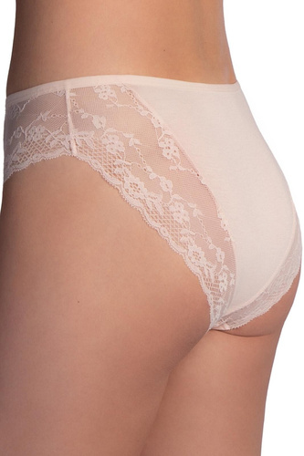 Damen Bikini Slips Lama L-VIS 1599 aus Viskose mit Spitze 2er Pack