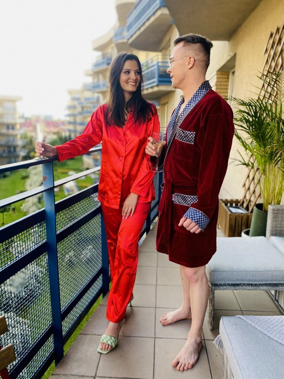 772 Bonjour forex Bademantel für Herren - kastanienbraun