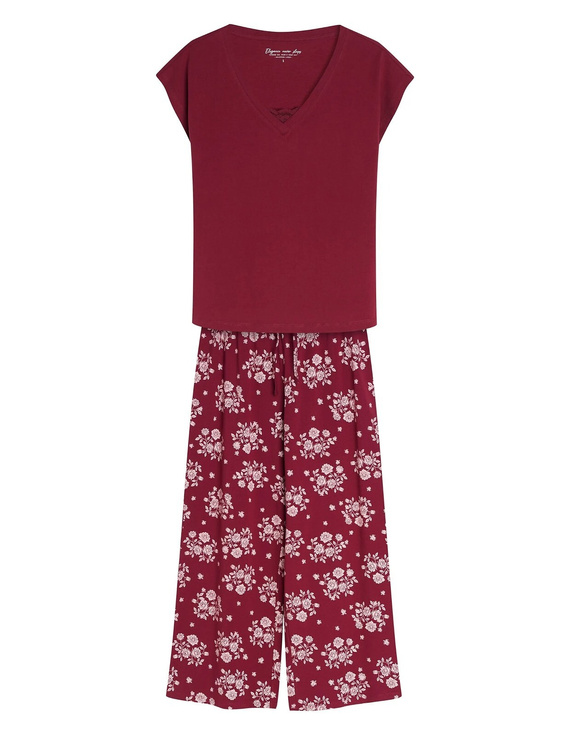 Henderson Greta 45405 Damen-Pyjama 100% Baumwolle Spitze Lange Hose
