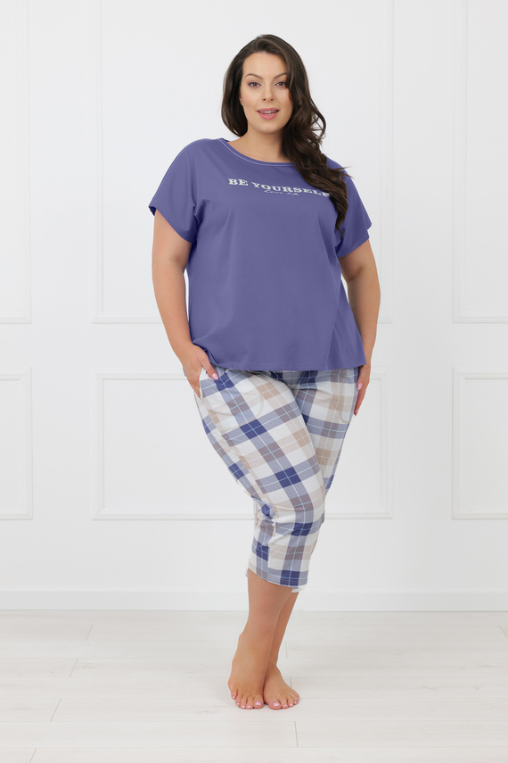 Damenpyjama Rima Italian Fashion 100% Baumwolle Kurzarm 3/4