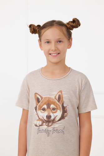 Mädchen Pyjama Shiba Italian Fashion 100% Baumwolle Shorts