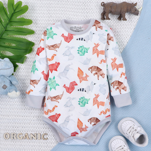 ABN-5383 Lustiger Origami-Body aus Bio-Baumwolle Nini