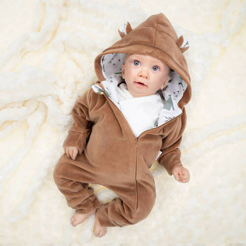 141294 Samtclown mit Futter Nicol - braun