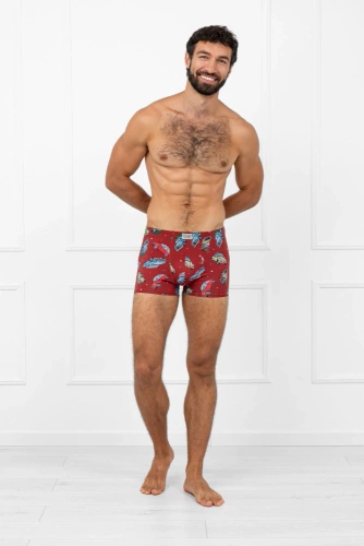 Italienische Retro-Boxershorts für Herren – Baumwolle, Elastan, Weihnachtsmuster