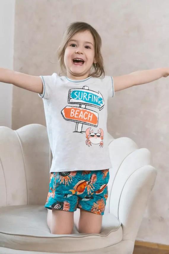 Oceania Mädchen Schlafanzug Italian Fashion - melange/print