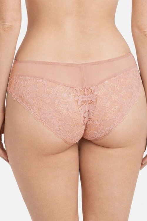 Mediolano Jasmin 19152 Slip Spitze Mesh puder unsichtbar