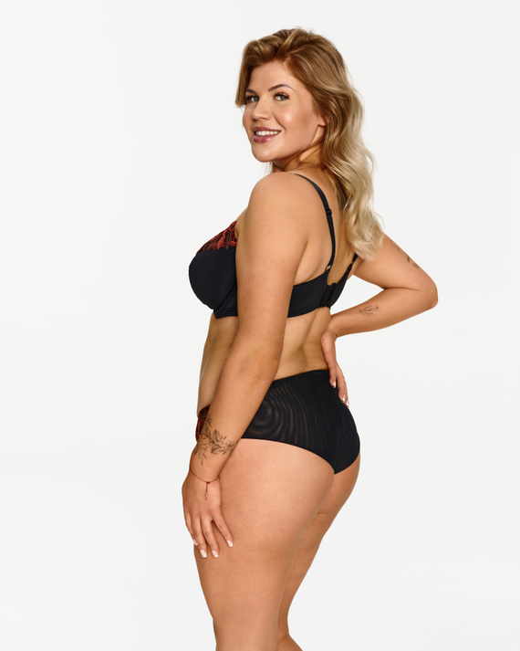 2612 Lupoline Soft-BH - schwarz mit Bügel und Herbststickerei