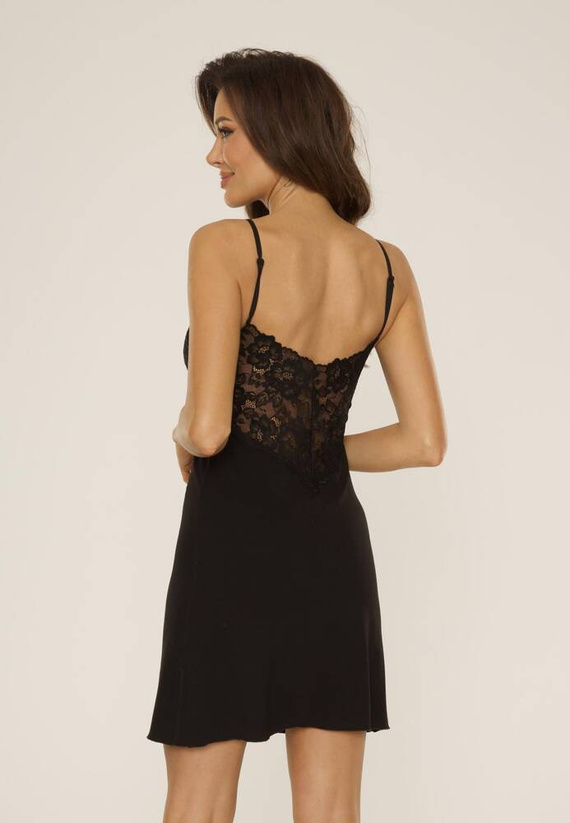 752 Lilian Nachthemd De Lafense - schwarz