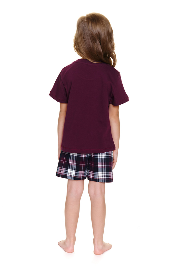 7202 „Chill“ Unisex Doctor Nap Kinderpyjama – Burgunderrot