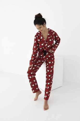 Tiggy Damen-Pyjama Flannel Sensis - rot