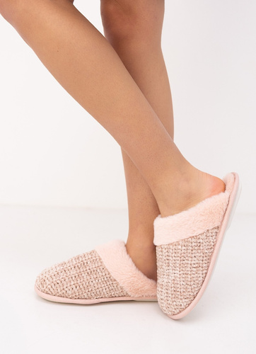 Sensis Tova Damen Hausschuhe rosa mit Fell Gummisohle 36–41