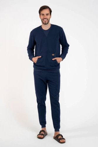 Fox Herren Trainingsanzug Set Italian Fashion - marineblau