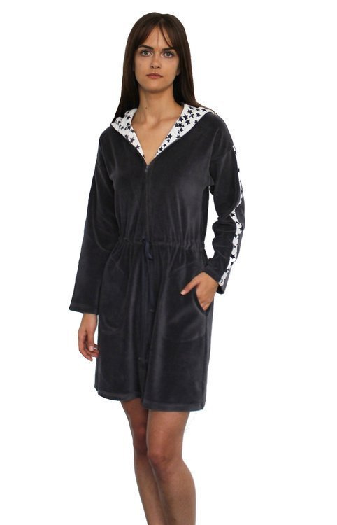 438 Marisol Damen Bademantel - graphit
