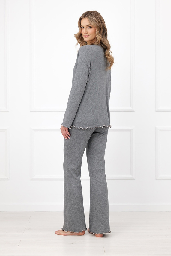 Damen-Pyjama Italian Fashion Jaśmina 100% Baumwolle Spitze Schlaghosen
