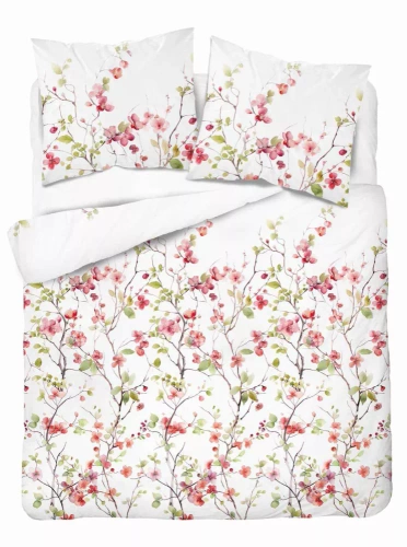 5490 A Detexpol Satin Stories Satinbettwäsche weiß | 100 % Baumwolle, Satinbindung, Reißverschluss, Geschenkverpackung