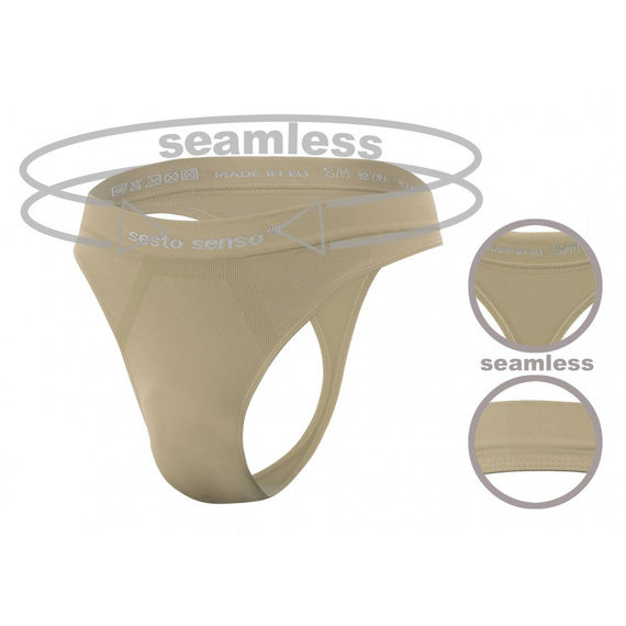 CL13 Nahtloser Herren-Tanga Sesto Senso Beige