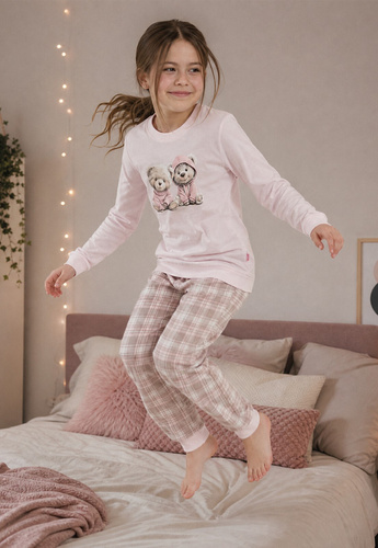 Mädchen-Pyjama Cornette 594/202 592/202 Be My Friend 100% Baumwolle Langarm