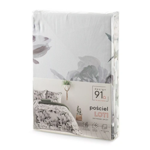 Bettwäsche Loti Design 91 Blumenmuster wendbar weich mit Reißverschluss