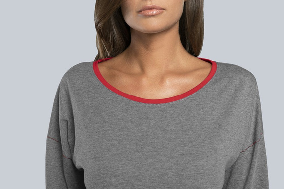 Akzent Damen Schlafanzüge Länge. ärmel, Länge. hose Italian Fashion - dunkel meliert 