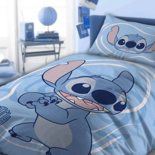 Kinderbettwäsche Lilo i Stitch Faro 100x135 Baumwolle + Kissenbezug 40x60 Motiv
