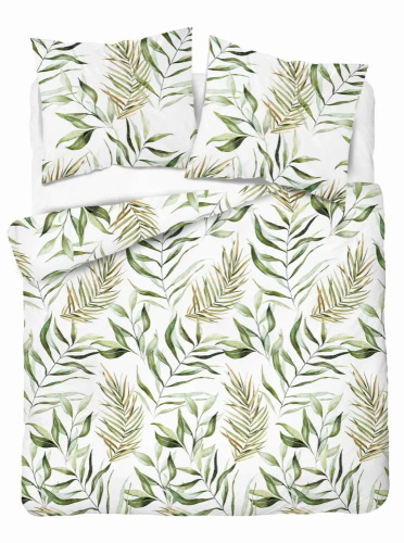 5030 A Mikrofaser-Bettwäsche Detexpol Blätter pudergrün