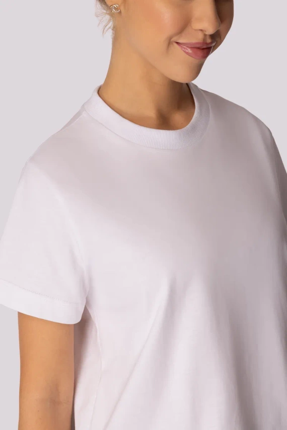 Boxy Base Damen T-Shirt Mona weiß