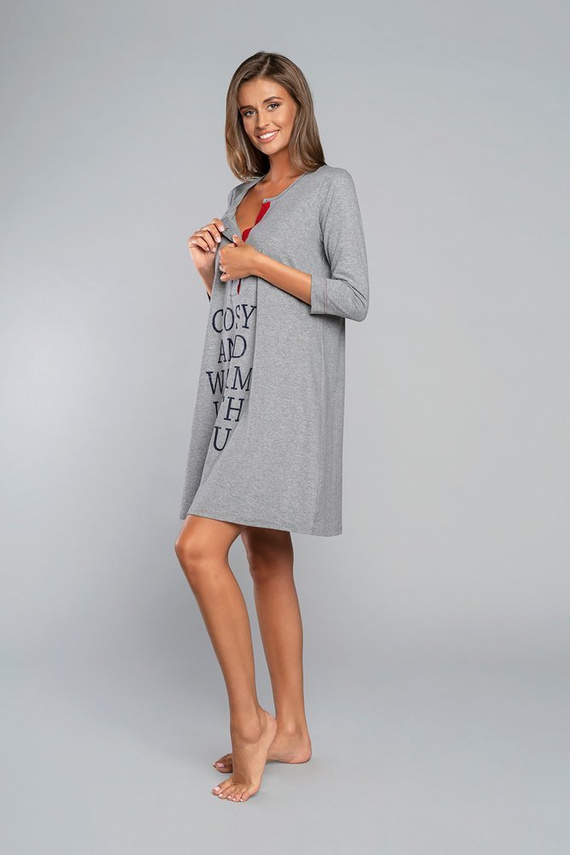 Balm Schwangerschaft und Stillen Shirt. 3/4 Ärmel Italia Fashion - melange