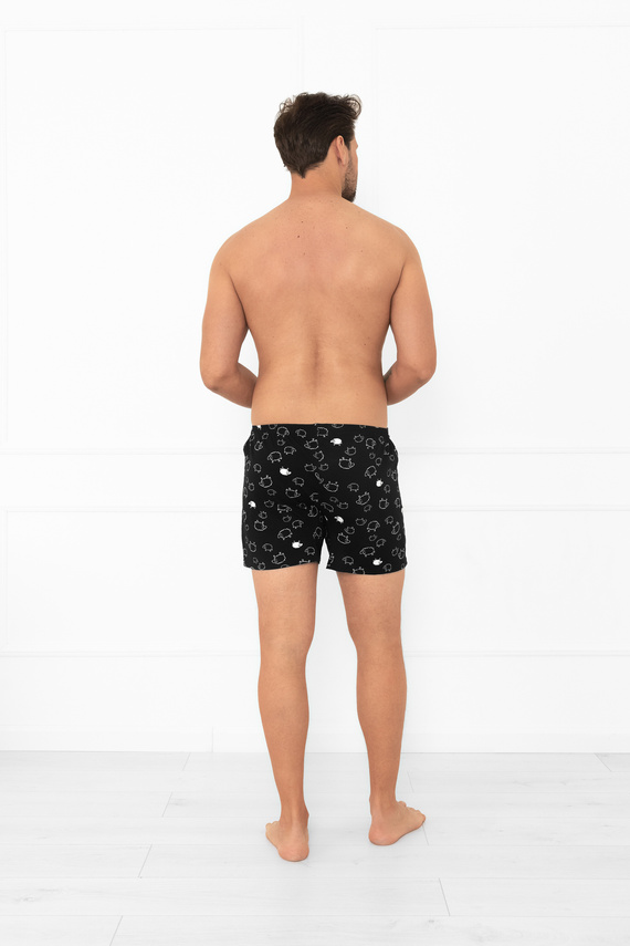Herren Boxershorts Wito - MEGA SOFT Baumwolle, schwarz in Schafsfell | Italian Fashion