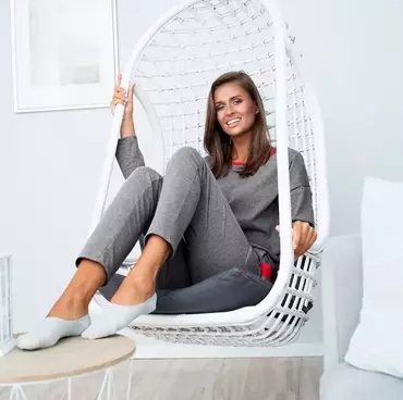 Akzent Damen Schlafanzüge Länge. ärmel, Länge. hose Italian Fashion - dunkel meliert