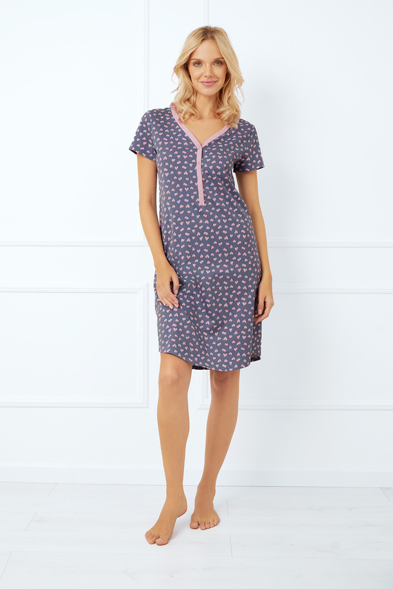 Tiana Nachthemd und Stillkleid, kurze Ärmel Italian Fashion - Druck