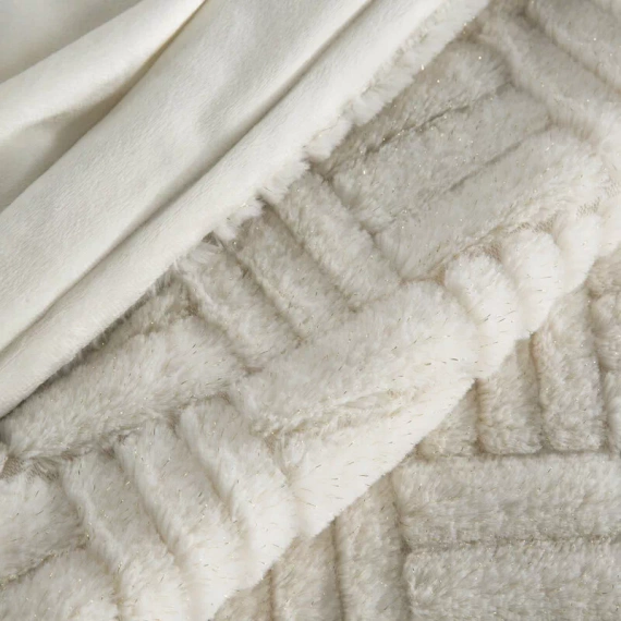 Blink 3 Eurofirany Weihnachtsdecke, Creme und Gold