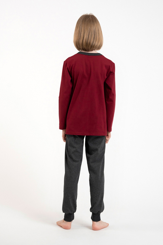 Morten Schlafanzug für Jungen Italienische Mode burgundy/c.melanÅ¼ 