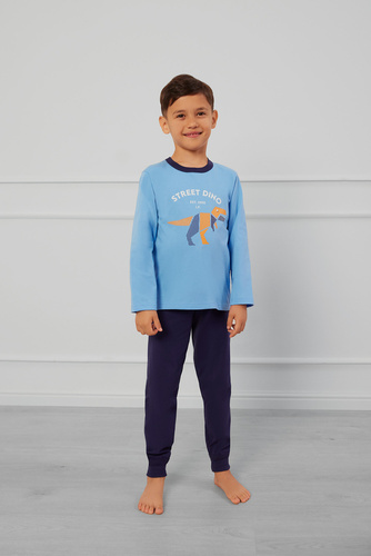 Rex Schlafanzug für Jungen Italian Fashion - blau/blau 