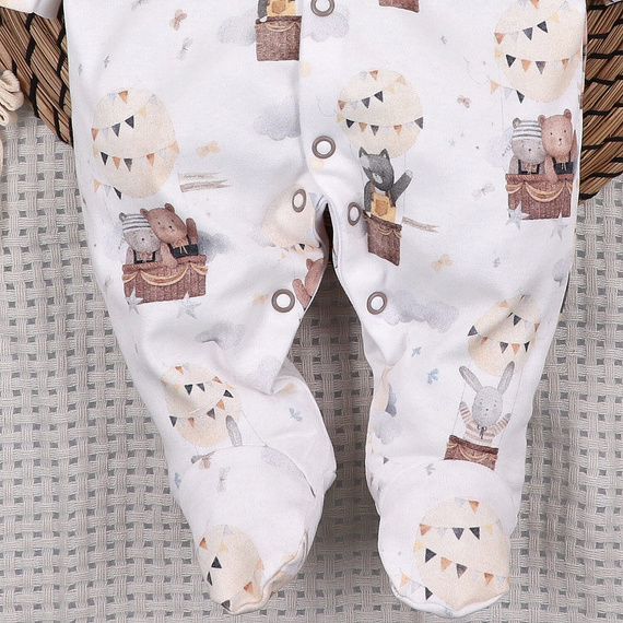 Baby-Strampler Nini Balloon Friends 100% Bio-Baumwolle für Neugeborene