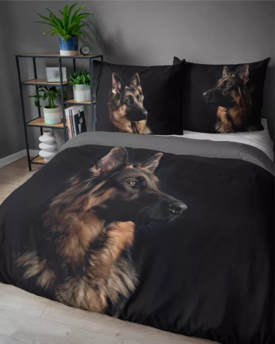 5294 A Holland Baumwollbettwäsche für Hunde Sheepdog Detexpol schwarz