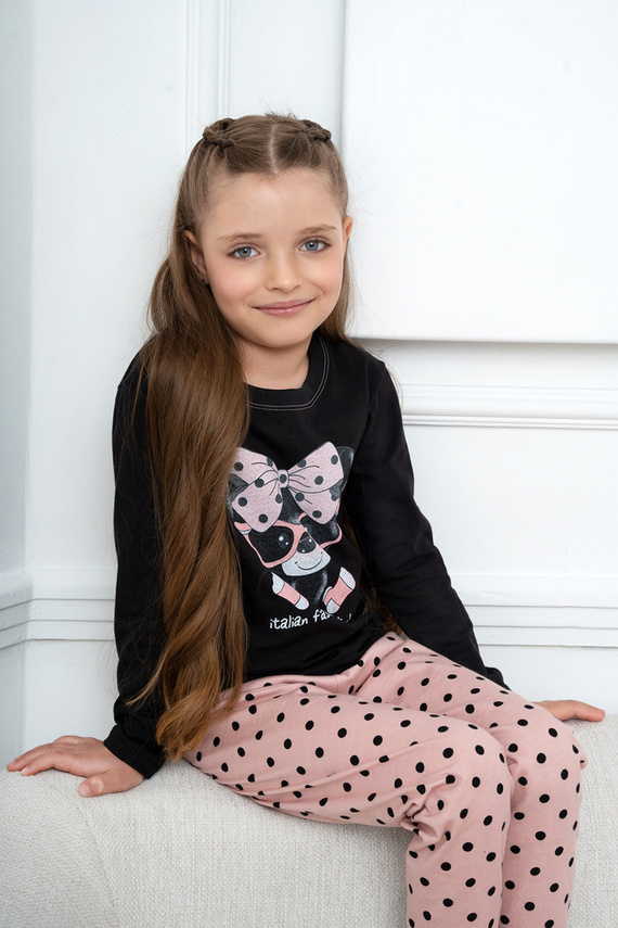 Bonilla Mädchen Schlafanzug Italian Fashion - schwarz/print 