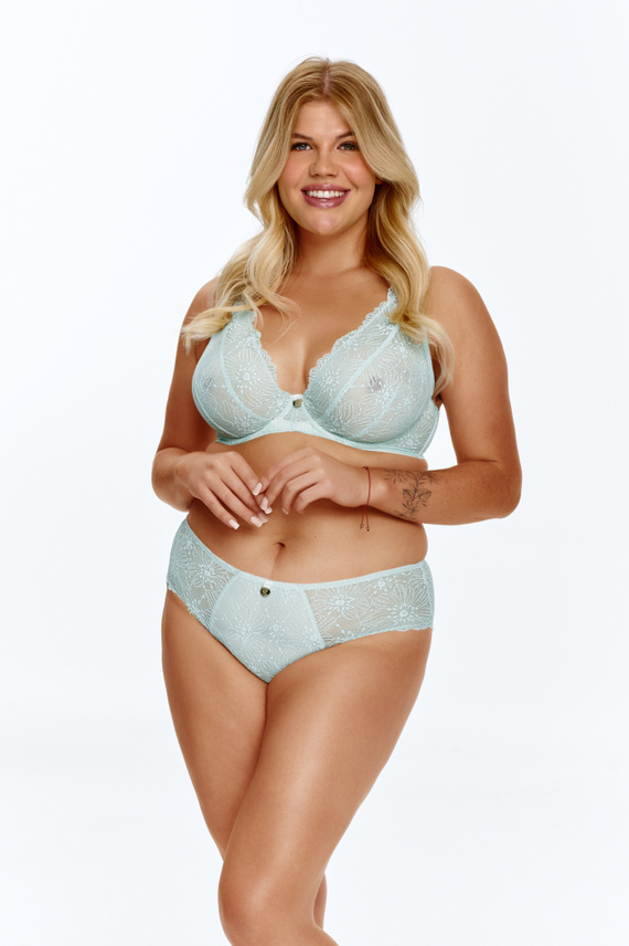 Soft-BH Lupoline 2675 Mintgrün mit Spitze und Bügeln, Soft