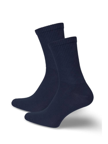 0095 LOS! glatte Milena Herrensocken – Marineblau