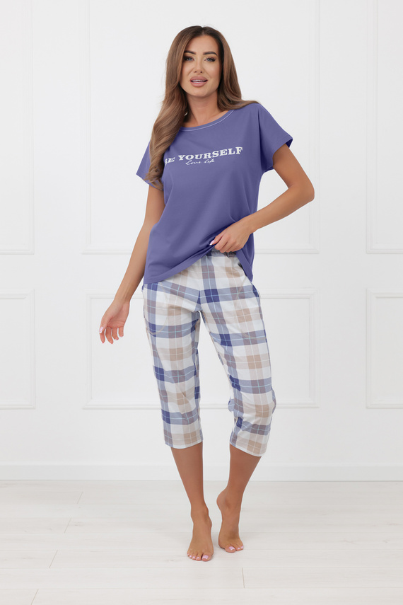 Damenpyjama Rima Italian Fashion 100% Baumwolle Kurzarm 3/4