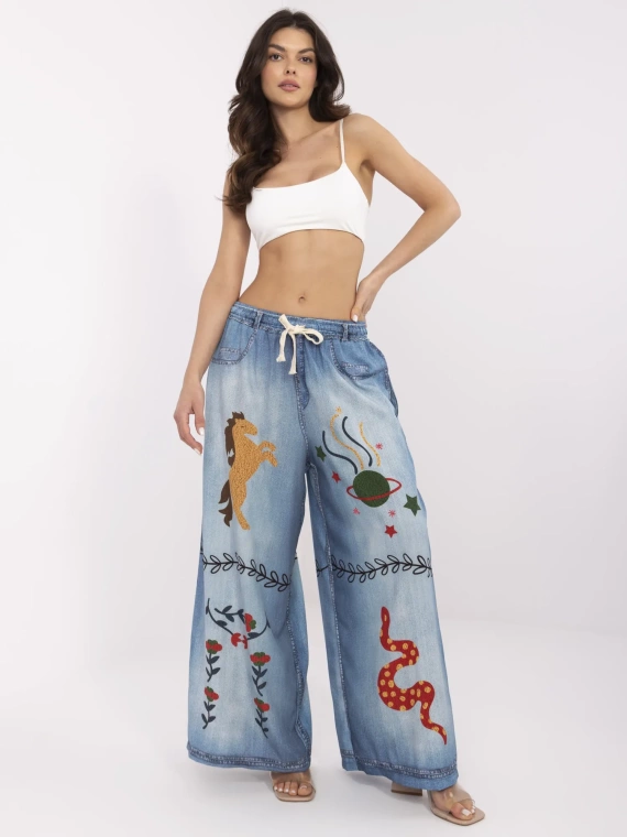 DHJ-SP-19183-9.54 Damenhose Paris blau