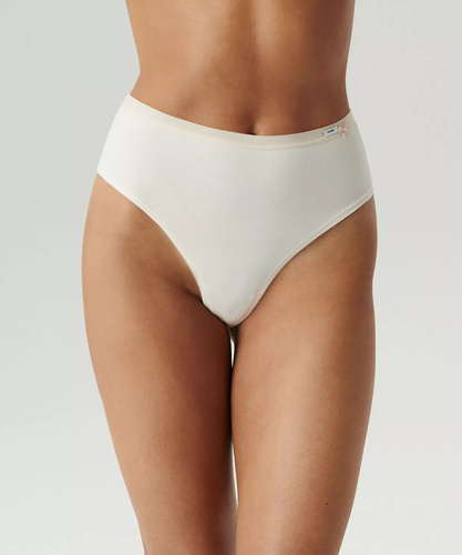 3CLP-015 Hohes brasilianisches Damenhöschen Atlantic - Ecru-Beige-Dunkelbeige