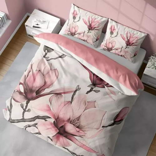 5433 Eine 3D-Mikrofaserbettwäsche mit pudrigen Magnolienblüten – Detexpol