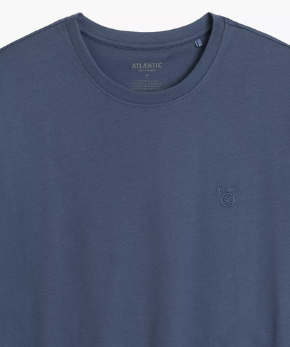 Atlantic NMP-404 Herren-Pyjama 100% Baumwolle Lange Hose kariert blau-dunkelblau