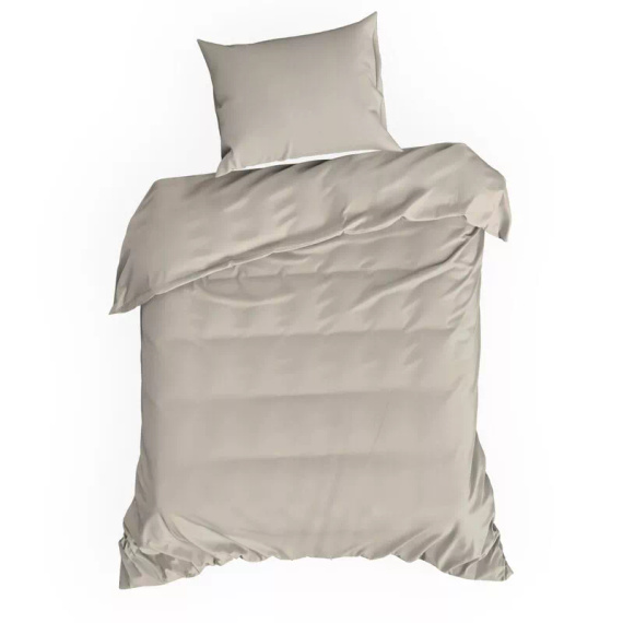 Bettwäsche MI aus Mikrofaser Eurofirany, weich, mit Reißverschluss, 100% Polyester, beige