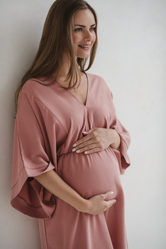 Mama Zen Milk&Love Kräuterrose – Umstands- und Stillkleid aus Tencel