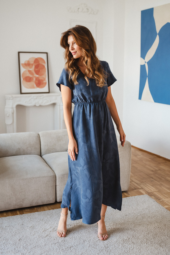 Milk & Love Lovely Dress Long Umstands- und Stillkleid in Dunkelblau
