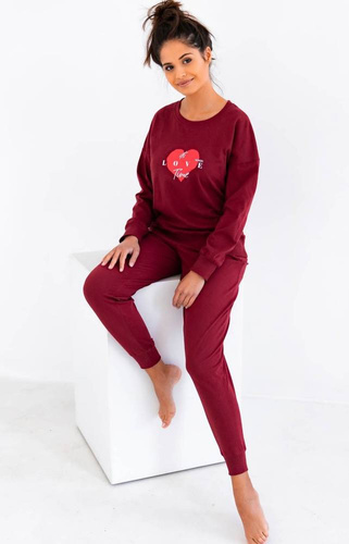 Sensis Mercy Damen Schlafanzug - kastanienbraun